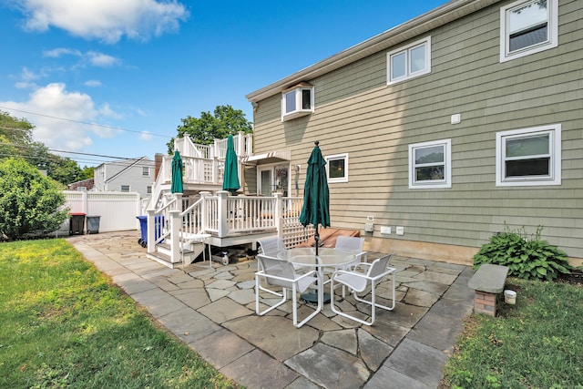 16 Senga Rd, Norwalk, CT 06854 - rear view of property with a patio and a wooden deck