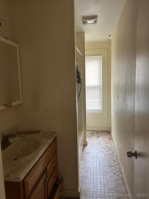 358 Orchard St, New Haven, CT 06511 - bathroom featuring vanity, tile patterned flooring, and shower / washtub combination