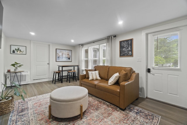 18 King St, Old Saybrook, CT 06475 - living area featuring wood finished floors and recessed lighting