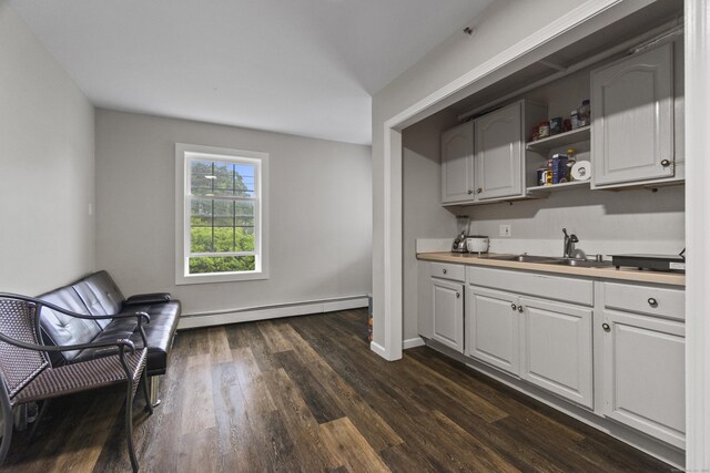18 King St, Old Saybrook, CT 06475 - sitting room with a baseboard radiator and dark wood-type flooring