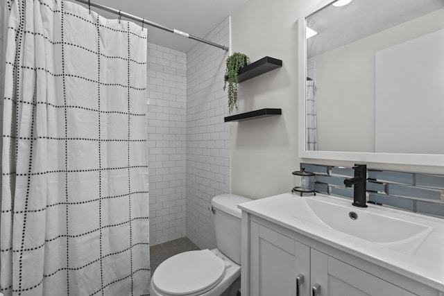 18 King St, Old Saybrook, CT 06475 - bathroom featuring vanity and a shower with shower curtain