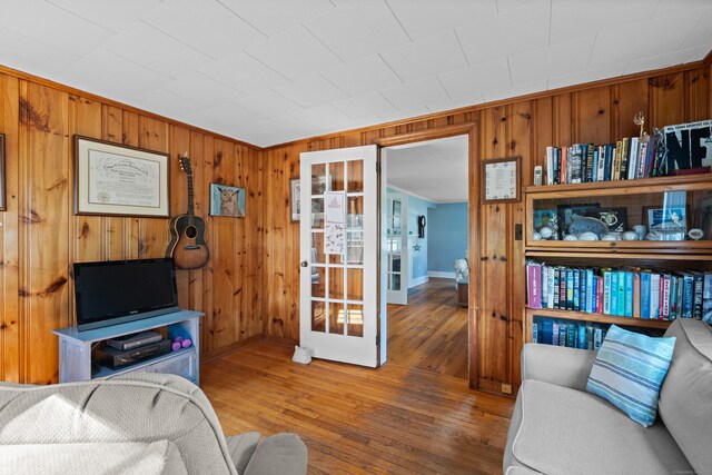 16 Lynde St, Old Saybrook, CT 06475 - living area featuring wood walls and wood-type flooring
