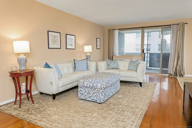 50 Glenbrook Rd Apt 7C, Stamford, CT 06902 - living room featuring wood finished floors
