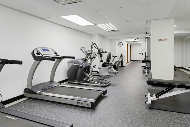 50 Glenbrook Rd Apt 7C, Stamford, CT 06902 - gym with a paneled ceiling