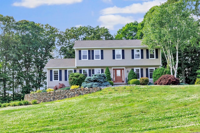 90 Chamberlain Dr, Shelton, CT 06484 - colonial house featuring a front lawn