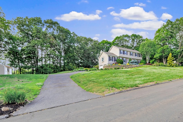 90 Chamberlain Dr, Shelton, CT 06484 - colonial home featuring a front lawn