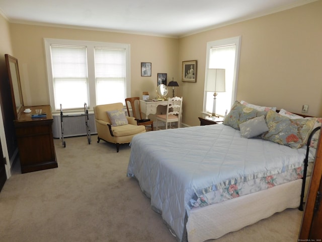 58 Edward St, East Haven, CT 06512 - bedroom featuring crown molding and light colored carpet