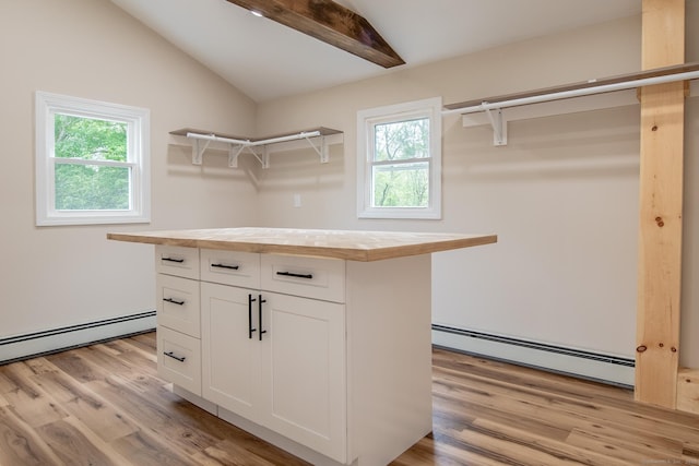 859 Ekonk Hill Rd, Voluntown, CT 06384 - spacious closet with baseboard heating, light wood-style floors, and lofted ceiling