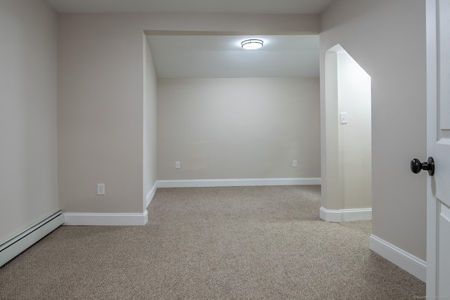 859 Ekonk Hill Rd, Voluntown, CT 06384 - empty room with baseboard heating and carpet