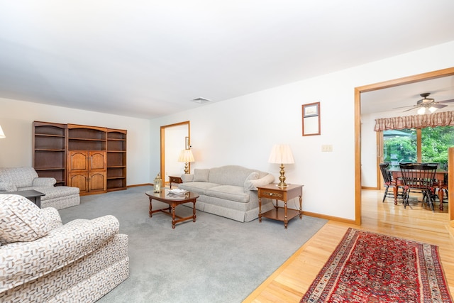 6 Old Sawmill Dr, Beacon Falls, CT 06403 - living area with wood finished floors and ceiling fan