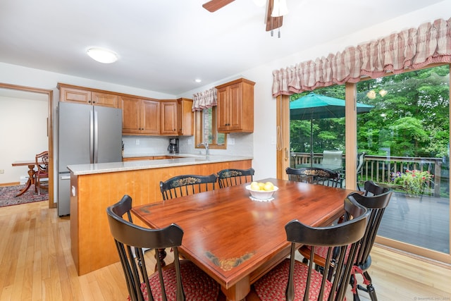 6 Old Sawmill Dr, Beacon Falls, CT 06403 - dining room featuring light wood finished floors, healthy amount of natural light, and ceiling fan
