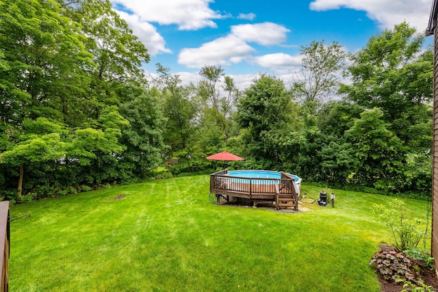 6 Old Sawmill Dr, Beacon Falls, CT 06403 - view of green lawn with a deck