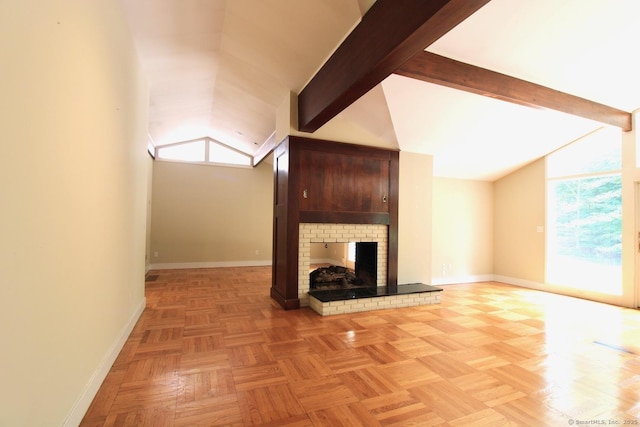 20 Shady Acres Rd, Darien, CT 06820 - unfurnished living room featuring a fireplace and baseboards