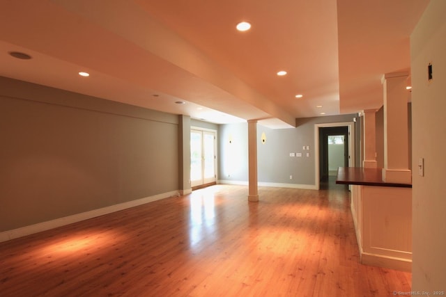 20 Shady Acres Rd, Darien, CT 06820 - empty room with recessed lighting and light wood finished floors