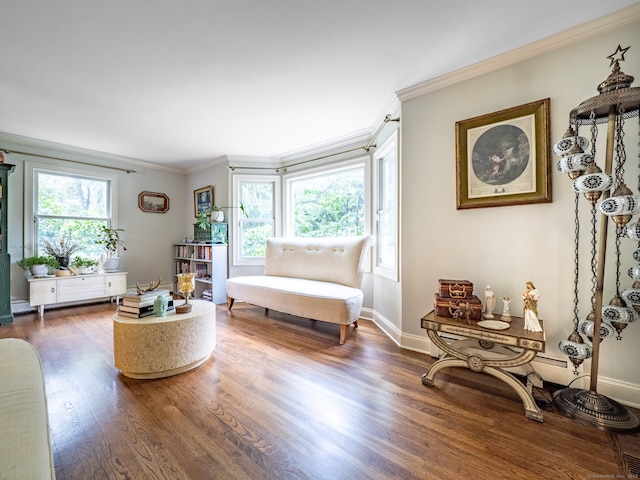 565 Danbury Rd, Wilton, CT 06897 - living area with ornamental molding and wood finished floors