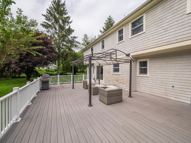 565 Danbury Rd, Wilton, CT 06897 - deck featuring an outdoor living space and area for grilling