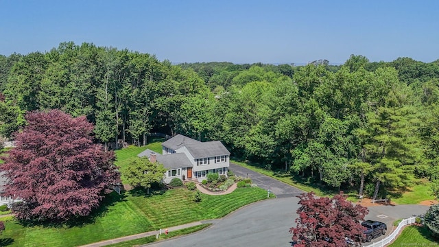 35 Twelve Acre Ln, Glastonbury, CT 06033 - aerial view of property and surrounding area with a heavily wooded area