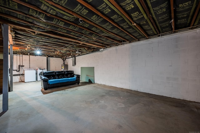 16 Pine Ct Unit 16, Cromwell, CT 06416 - unfinished basement featuring independent washer and dryer and water heater