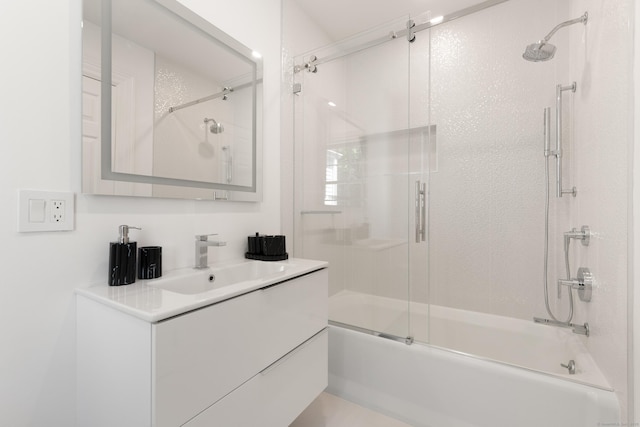 34 Edgewood Dr, Greenwich, CT 06831 - bathroom featuring vanity and shower / bath combination with glass door