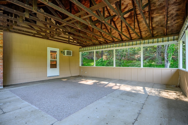 24 Warwick Rd, New Fairfield, CT 06812 - unfurnished sunroom with a wall mounted AC