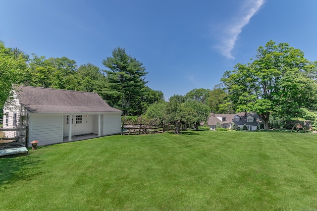 182 Bennetts Farm Rd, Ridgefield, CT 06877 - view of yard featuring an outbuilding