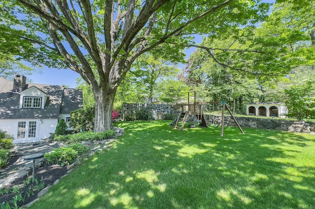 182 Bennetts Farm Rd, Ridgefield, CT 06877 - view of yard featuring a playground