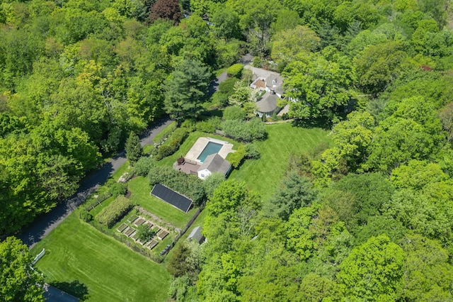 182 Bennetts Farm Rd, Ridgefield, CT 06877 - drone / aerial view of a heavily wooded area