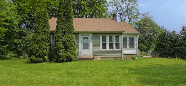 20 Old Stafford Rd, Tolland, CT 06084 - back of house with a chimney and a yard