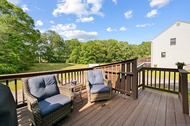 135 Liberty St Unit 135, Clinton, CT 06413 - wooden terrace featuring a lawn