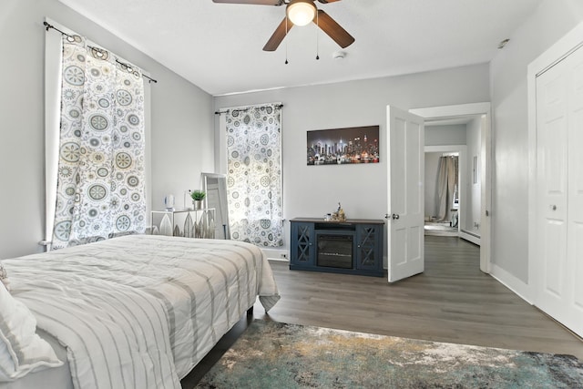 93 S St, Bristol, CT 06010 - bedroom with wood finished floors and ceiling fan