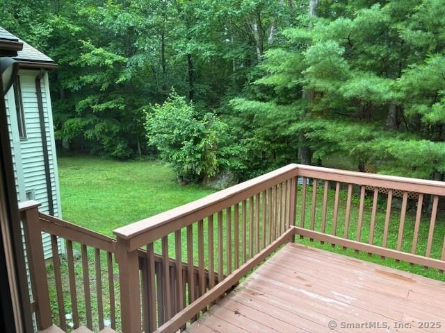 56 Cedar Swamp Rd, Mansfield, CT 06268 - deck with a lawn