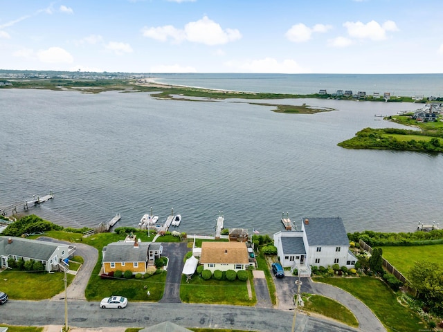 aerial view of a large body of water