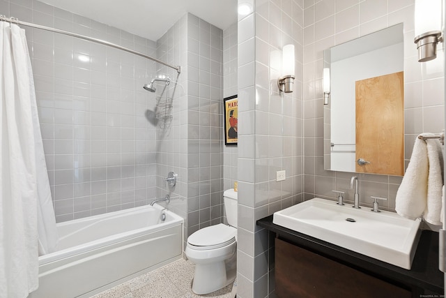 33 N Water St Unit 505, Norwalk, CT 06854 - full bath featuring shower / bath combination with curtain, vanity, and tile walls