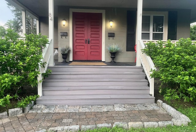 84 Strawberry Hill Ave, Norwalk, CT 06855 - doorway to property featuring covered porch
