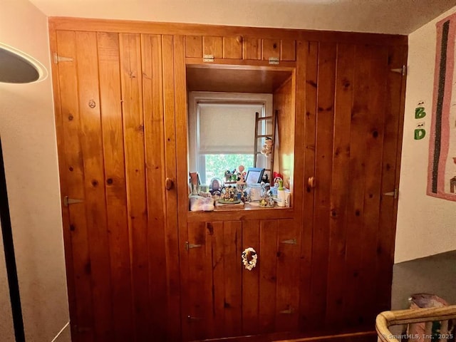 32 Beaver Hill Rd, Greenburgh, NY 10523 - entrance foyer with wood walls