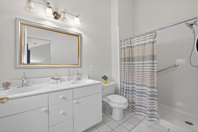 1401 Pinnacle Way Unit 1401, Danbury, CT 06811 - bathroom featuring double vanity, a shower with curtain, and tile patterned flooring