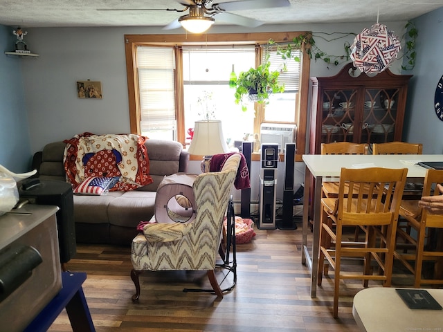 267 Chapman St, New Britain, CT 06051 - living area with a ceiling fan and hardwood / wood-style flooring