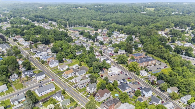 116 Divinity St, Bristol, CT 06010 - aerial view of property and surrounding area with a heavily wooded area