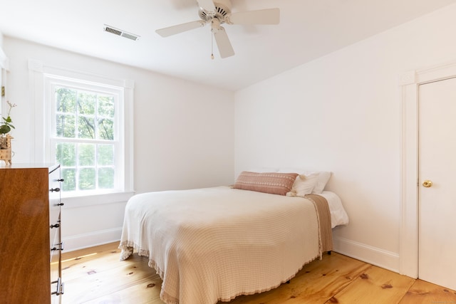 17 Kathleen Dr, Stratford, CT 06614 - bedroom with light wood-style flooring and a ceiling fan