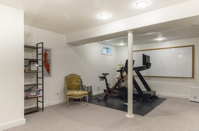 17 Kathleen Dr, Stratford, CT 06614 - workout area with carpet flooring and baseboards