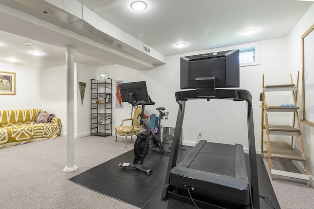 17 Kathleen Dr, Stratford, CT 06614 - workout area featuring carpet and baseboards
