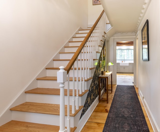 17 Kathleen Dr, Stratford, CT 06614 - staircase featuring wood finished floors