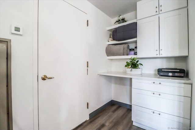 59 Courtland Ave Apt 3Q, Stamford, CT 06902 - office area with dark wood finished floors and baseboards