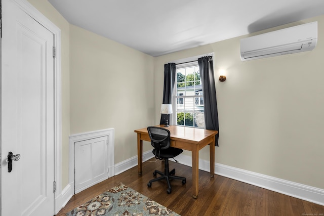 35 Brower St, West Haven, CT 06516 - home office featuring an AC wall unit and wood finished floors