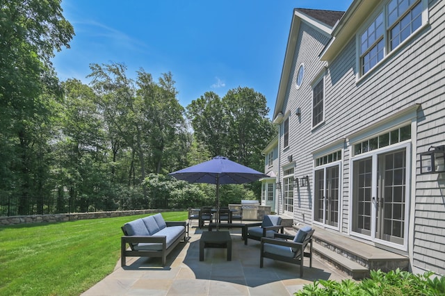 319 Mountain Rd, Wilton, CT 06897 - view of patio / terrace featuring an outdoor hangout area and view of scattered trees
