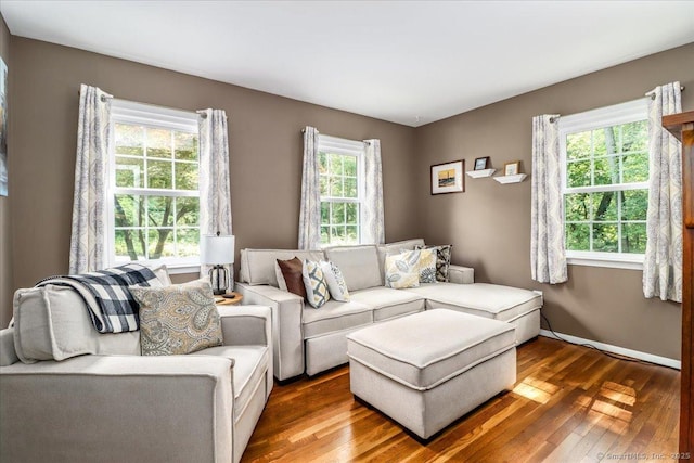 45 Cedar Hill Rd, Newtown, CT 06470 - living area with plenty of natural light and dark wood-style floors
