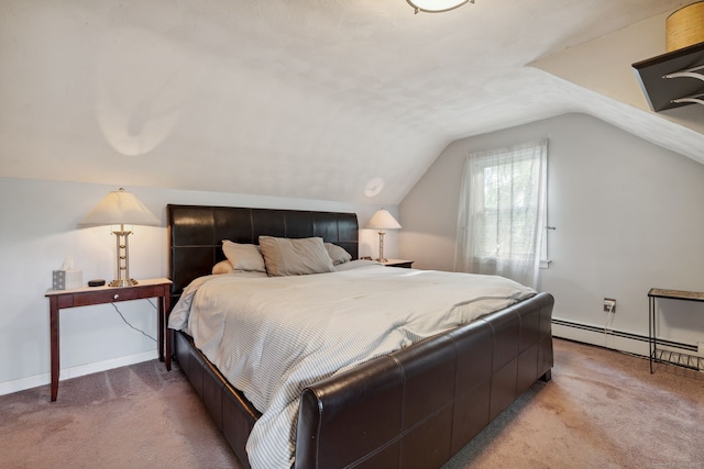 53 Daytona St, West Haven, CT 06516 - carpeted bedroom featuring lofted ceiling and baseboard heating