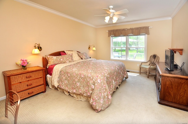 20 Carnoustie Cir, Bloomfield, CT 06002 - carpeted bedroom featuring ornamental molding and ceiling fan