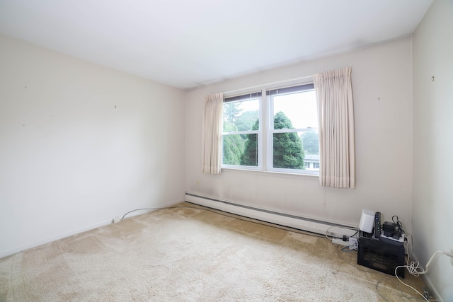 57 Apple Tree Ln, Hamden, CT 06518 - carpeted empty room featuring a baseboard heating unit