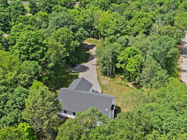 6 S Bear Hill Rd, Chaplin, CT 06235 - aerial view of property and surrounding area with a heavily wooded area
